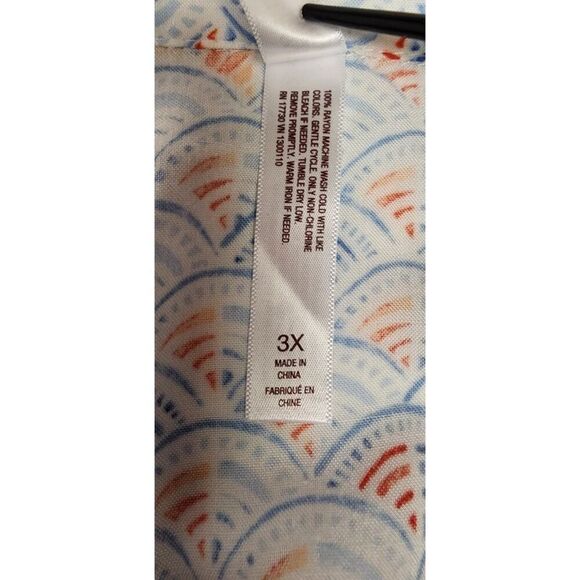 Gilligan & O'Malley Short Sleeve Sleepwear Pajama Pants Set Size 3X Blue/Red - Picture 9 of 10